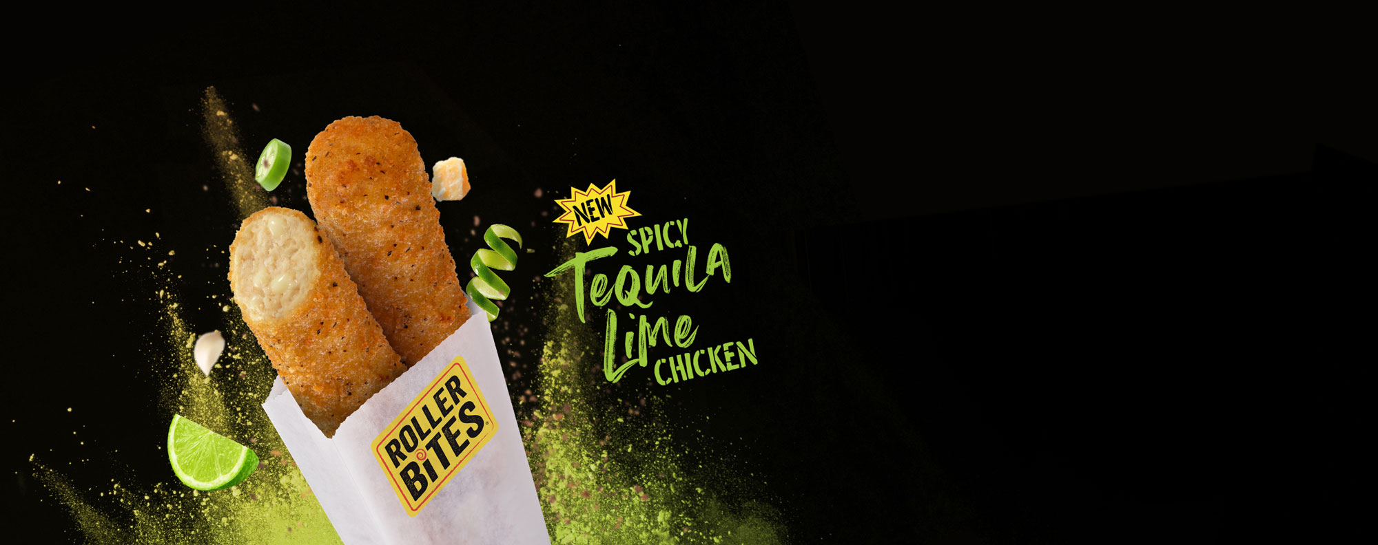 spicy tequila lime chicken rollerbites